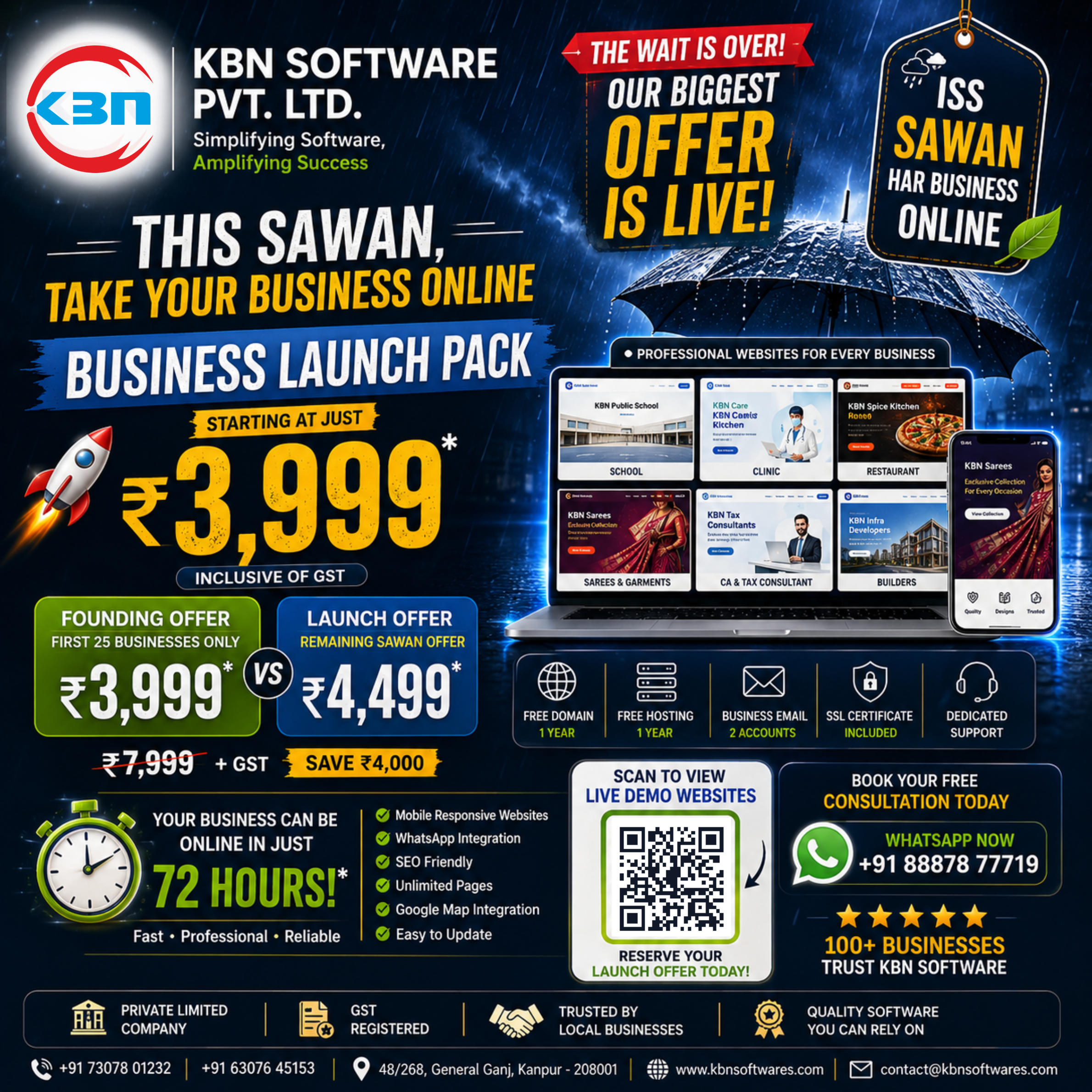 Sawan Business Launch Offer Flyer